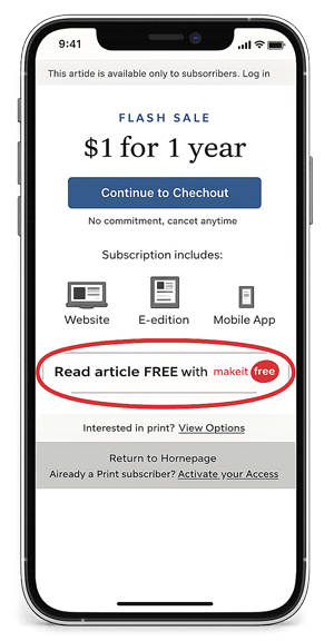 Consumer clicks MIF button